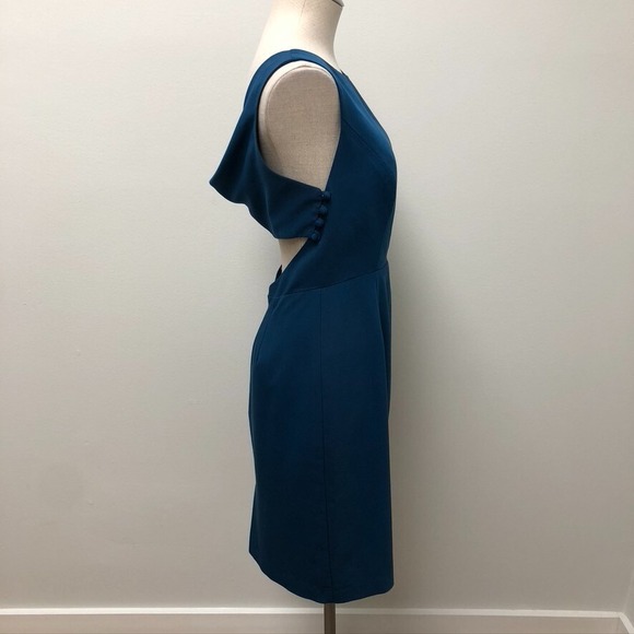 Black Halo Dresses & Skirts - Black Halo Teal Blue Backless Sheath Dress